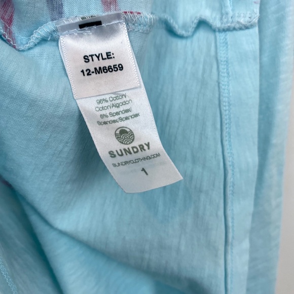 Sundry Light Blue Striped Cotton Tank 1 - Picture 8 of 9